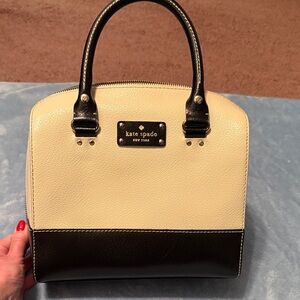 Kate Spade Two-Tone Black and Cream Satchel
